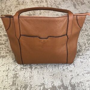 Lodis Kiera Leather Tote - Caramel